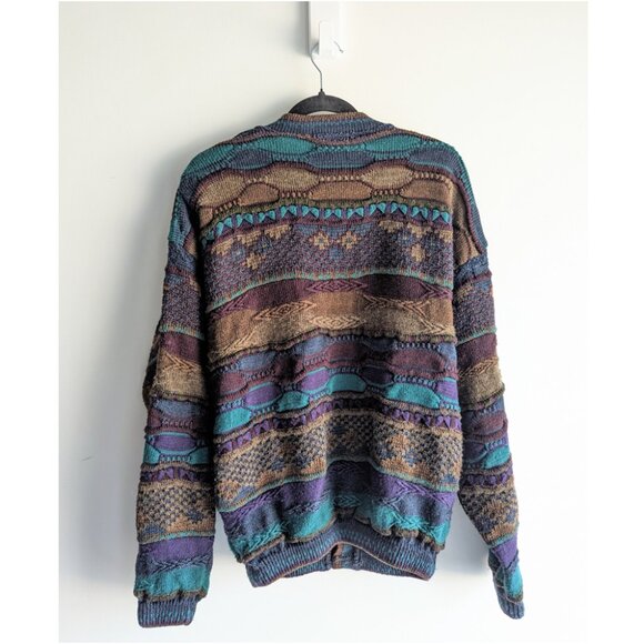 Canadian Impressions Vintage Grandpa 3D knit Cardigan - Picture 2 of 8